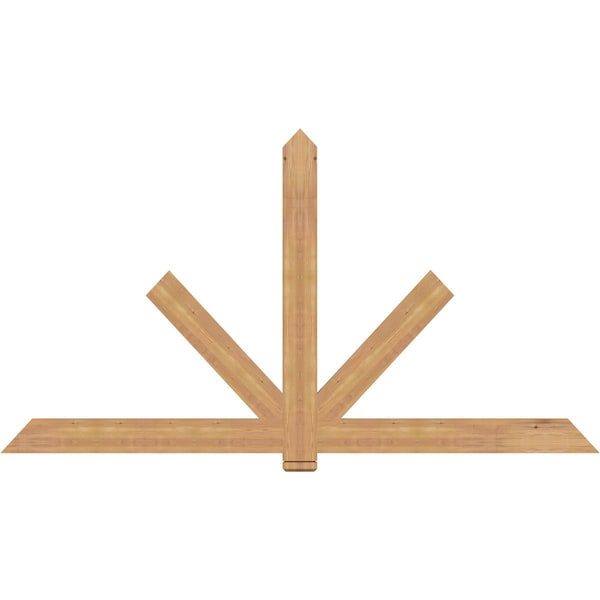 Ekena Millwork Kennewick Timber Gable Bracket, Western Red Cedar, 96"W x 52"H x 1 1/2"D x 5 1/2"F, 13/12 Pitch GBW096X52X0206KEN00SWR - main